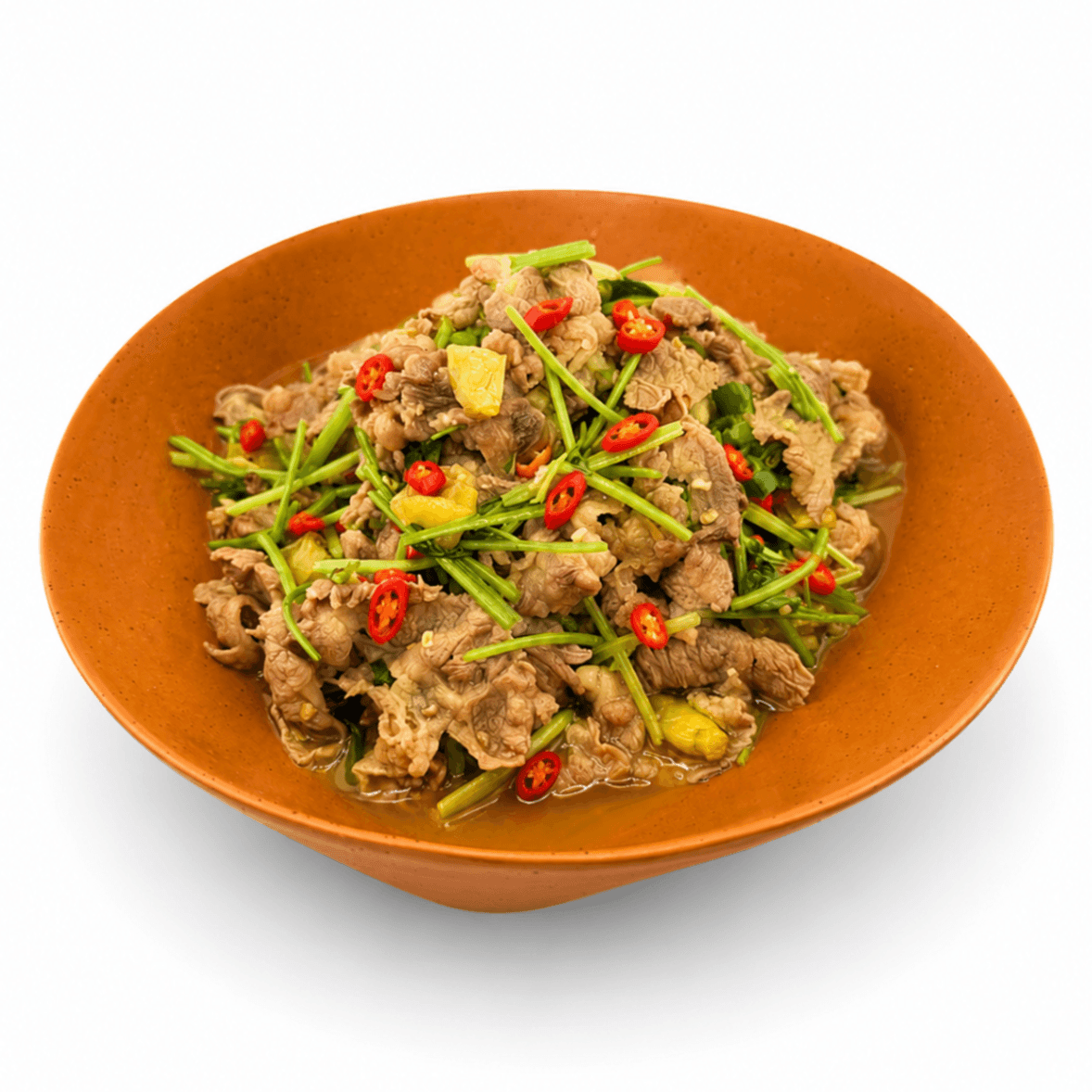 Stir-Fried Beef with Cilantro 香菜嫩肥牛